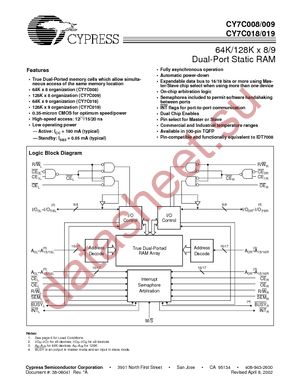 CY7C008-20AC datasheet  